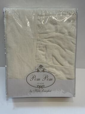 New Pom Pom At Home 100% Linen KING Gathered Ruffle Bed Skirt Cream 18" Drop